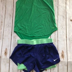 Nike Dri-Fit T-Back tank and Shorts with Lining Sm